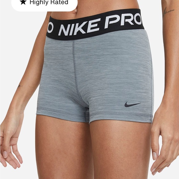 Nike Pro Women’s 3” Tights / Shorts - Size Large Gray - Picture 5 of 8